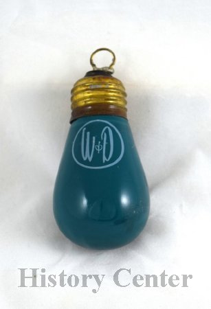 Blue light bulb from Santa and Sleigh display