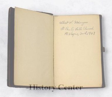 Albert W. Meinzen Prayer Book, 1902