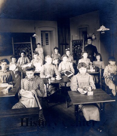 Indiana School for Feeble Minded Youth, Girls Art Classroom, c. 1920