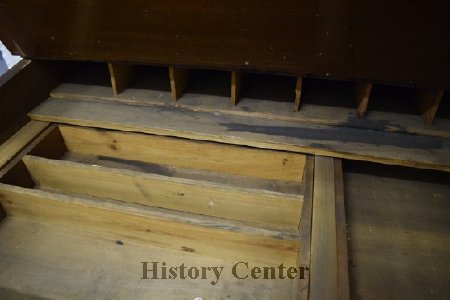 Desk used in 1847/1861/1902  Allen County Courthouses, inside detail