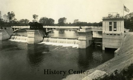 City Light and Power dam on Maumee Ave., 1930s